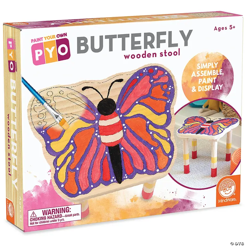 Paint Your Own Butterfly Wooden Stool
