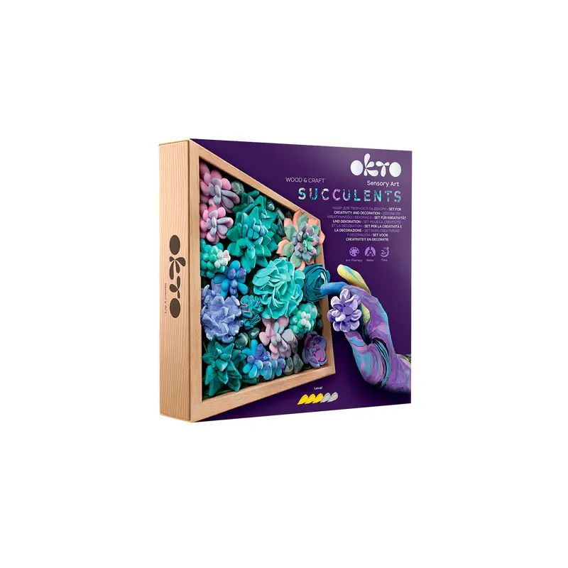 OKTO Sensory Art Wood & Craft Succulents Tenderness