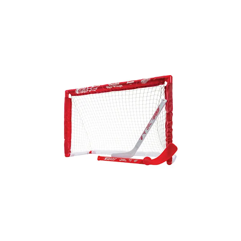 NHL Team Mini Hockey Goal, Stick & Ball Set - Detroit Red Wings