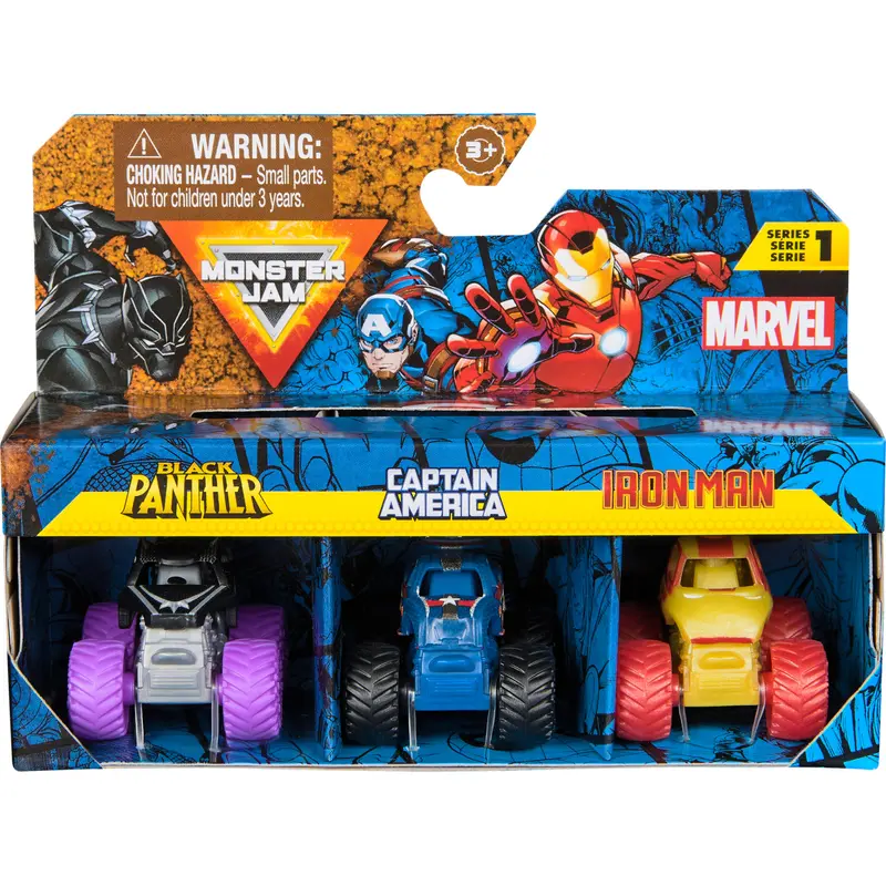 Monster Jam : Marvel Mini Monster Truck 3-Pack
