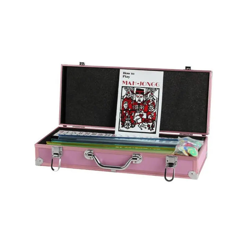 Mah Jong Pink Aluminum with Pusher Racks
