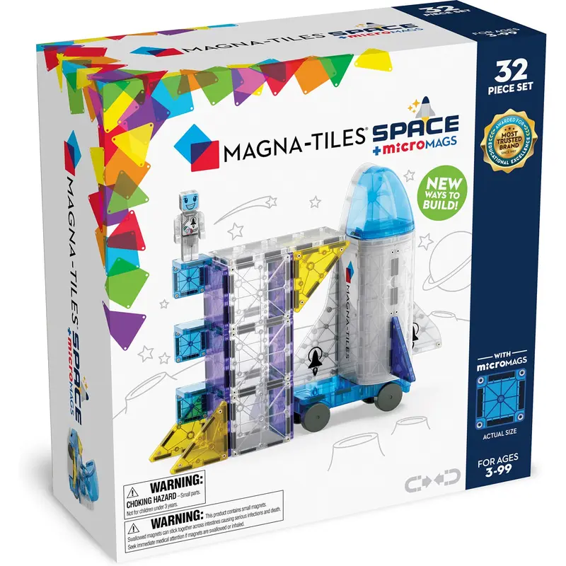 Magna -Tiles Space + MicroMags 32pc