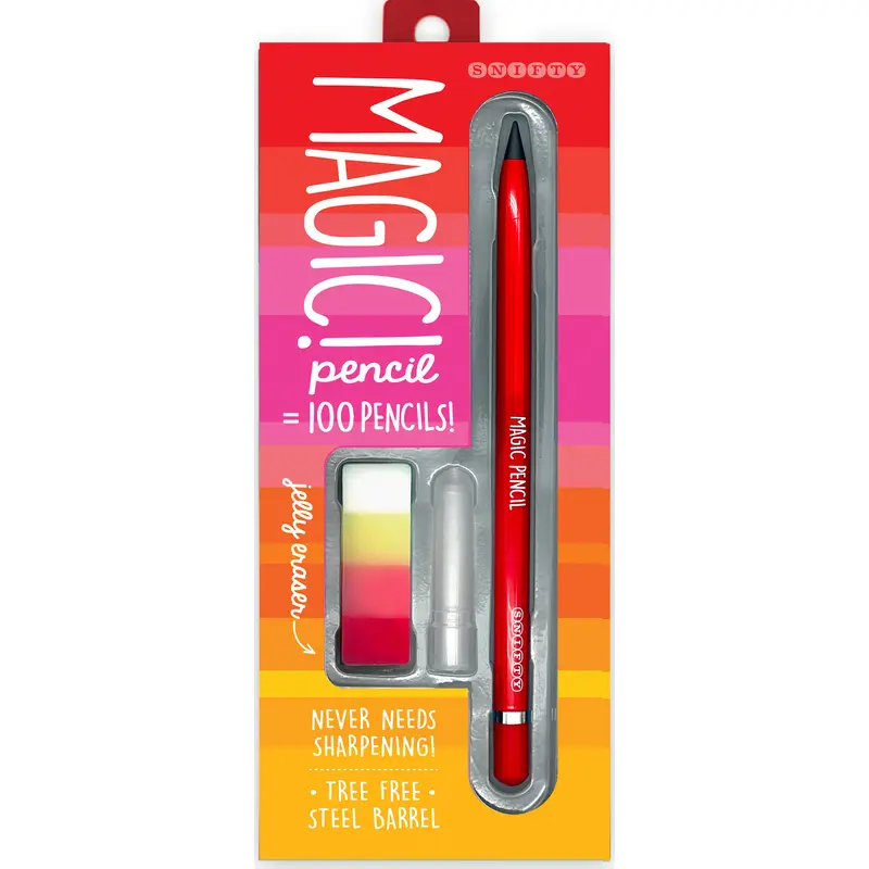 Magic Pencil Red w/Jelly Eraser