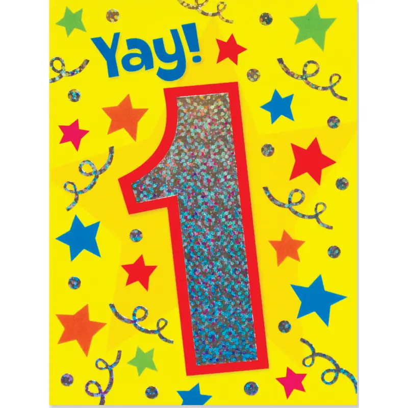 Age 1 Foil Gift Enclosure