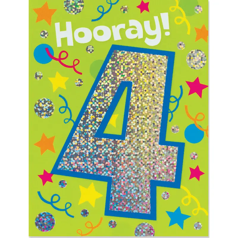 Age 4 Foil Gift Enclosure