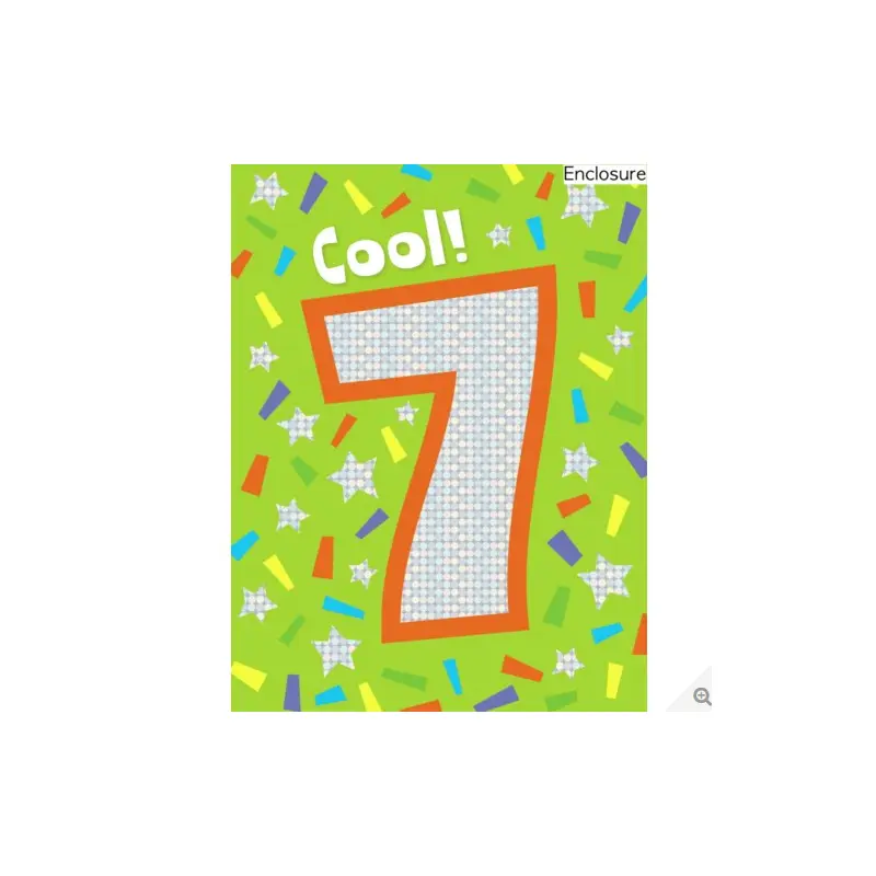 Age 7 Foil Gift Enclosure