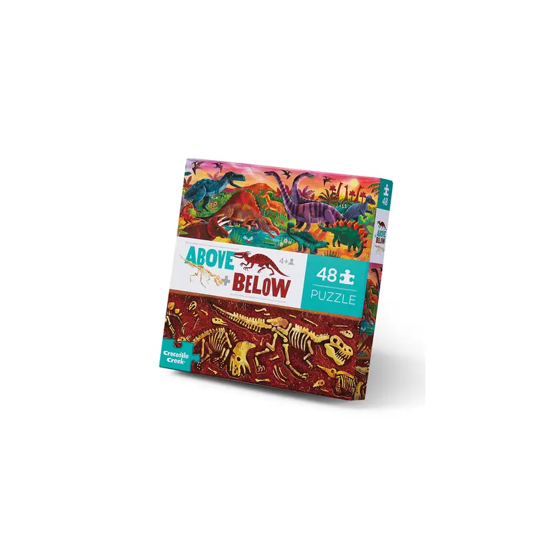 Above/Below Dinosaur World - 48pc floor puzzle