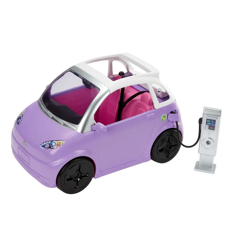 Barbie Car, Kids Toys, Electric Vehicle With Charging Station