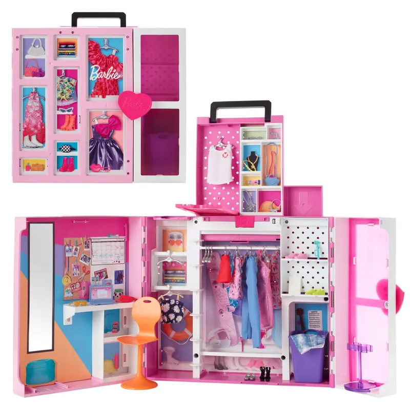 Barbie Coffret Placard de Rve, 60+ Cm Largeur, 35+ lments, 3+ Ans