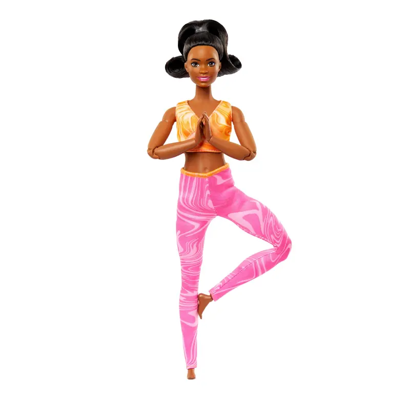 Barbie Made To Move Fashion Doll, Brunette Wearing Removable Sports Top & Pants, 22 Bendable Joints