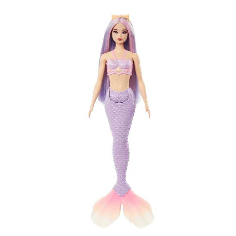 Barbie Fantasa Mueca Sirena Cabello Lila