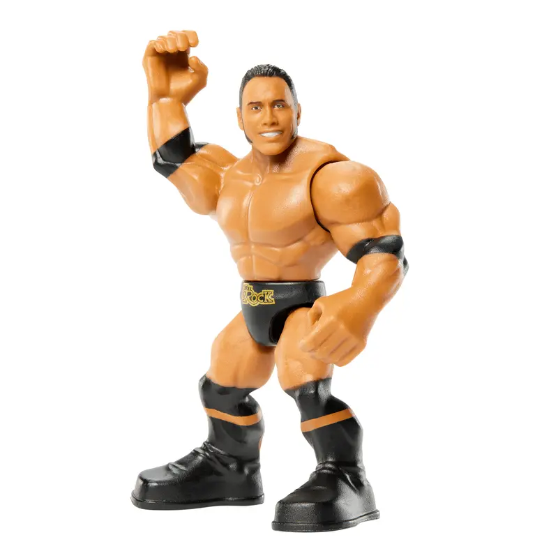 WWE Action Figure Knuckle Crunchers The Rock With Battle Accessory
