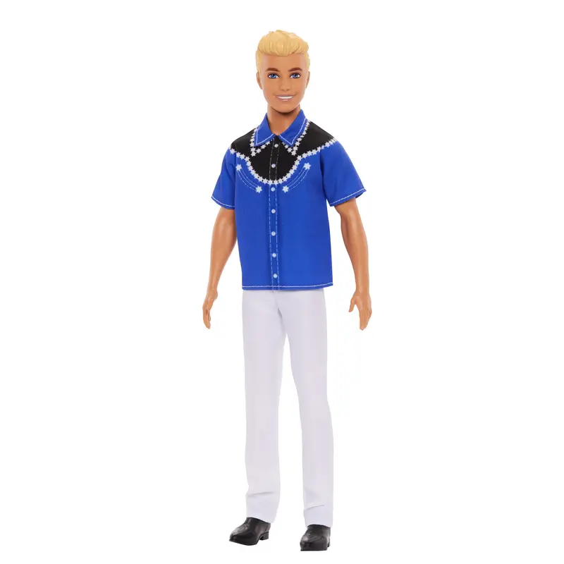 Barbie Fashionista Mueco Ken Camisa Azul con Negro