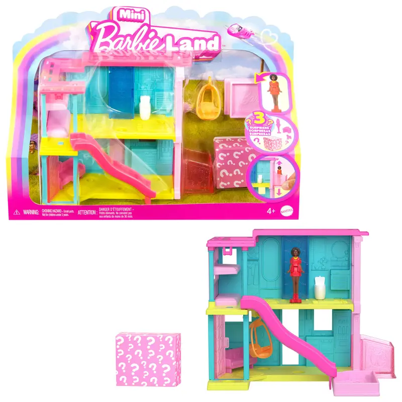 Barbie Mini Barbieland Doll House Playsets With 1.5-inch Doll, Furniture & Accessories