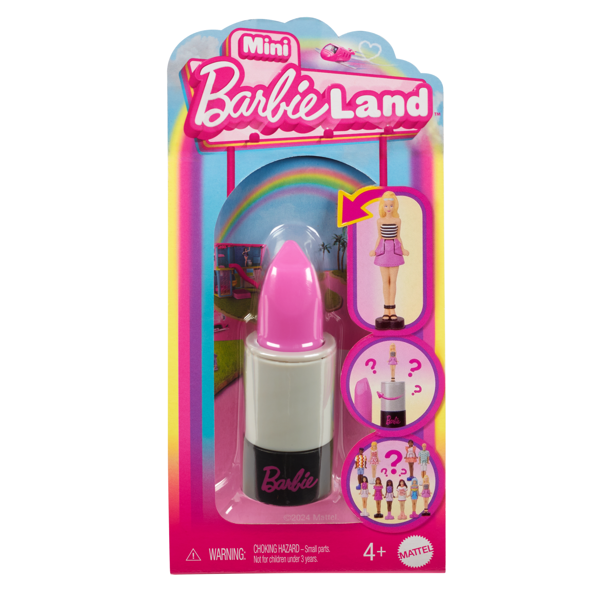 Barbie Mini Barbieland Fashionistas Dolls, 1.5-inch Dolls in Lipstick Tube, Surprise Reveal