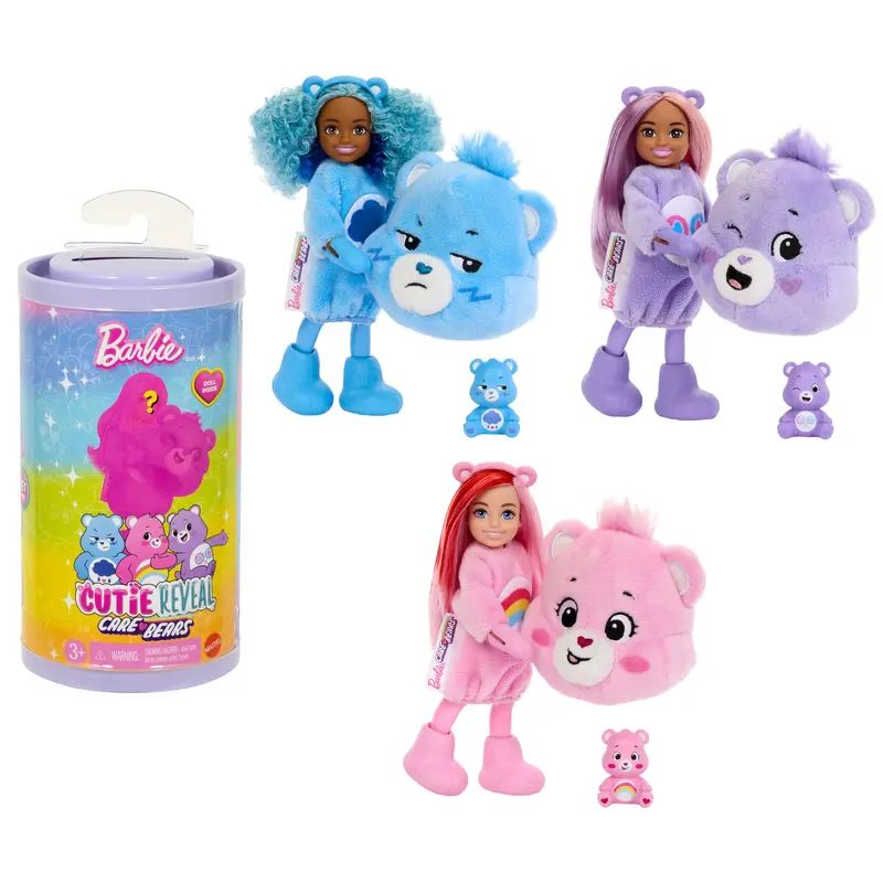 Barbie Cutie Reveal Care Bears Series Chelsea Small Doll & Accessories, 6 Surprises