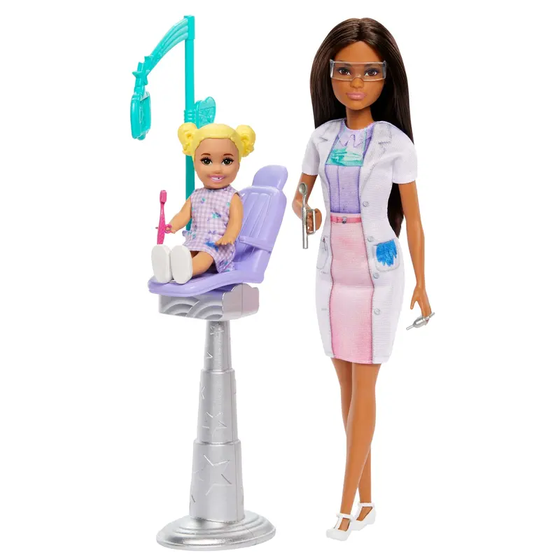Barbie  Poupe Mode  dentiste, Brunette, Poupe enfant, Accessoires