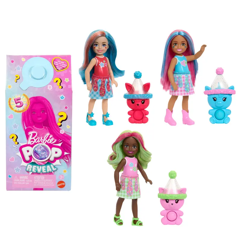 Barbie  Pop Reveal  Chelsea  Srie Frapps  Poupe, 5Surprises
