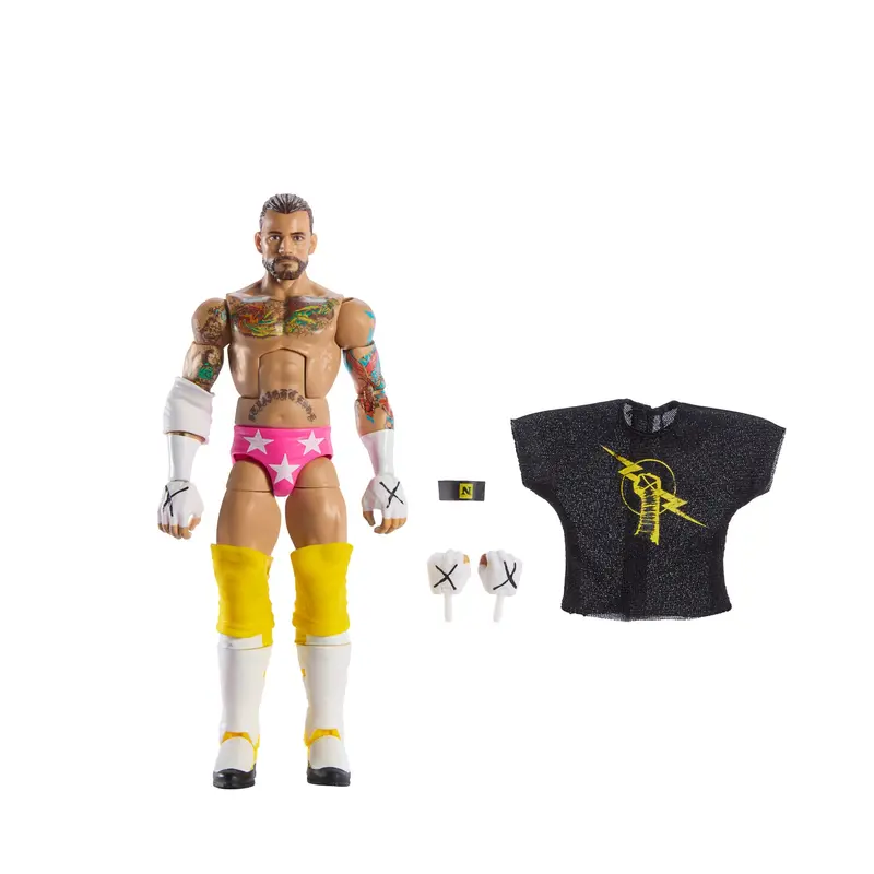 WWE Figura de Accin Elite Cm Punk amarillo