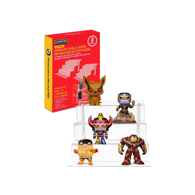 Evoretro 4-Step Acrylic Display Stand for Action Figures RS6
