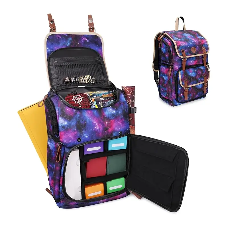 ENHANCE Designer Edition Full Size Trading Card Storage Box Backpack Galaxy