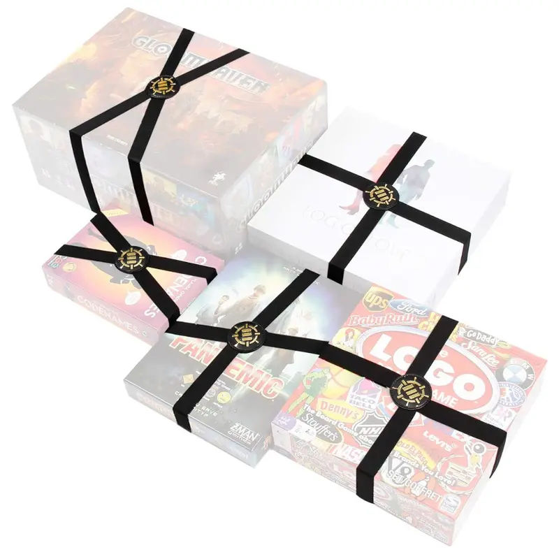 Enhance Gaming - Elastic Board Game Box Bands 5-Piece Set with Textured Grip - Black