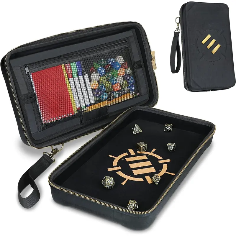 Enhance - RPG Community Dice Organizer Case and Rolling Tray - Black (Preorder)
