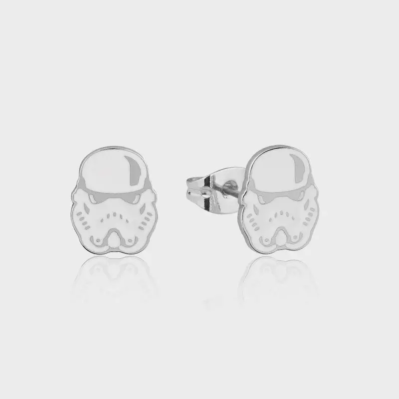 ECC Stormtrooper Enamel Stud Earrings