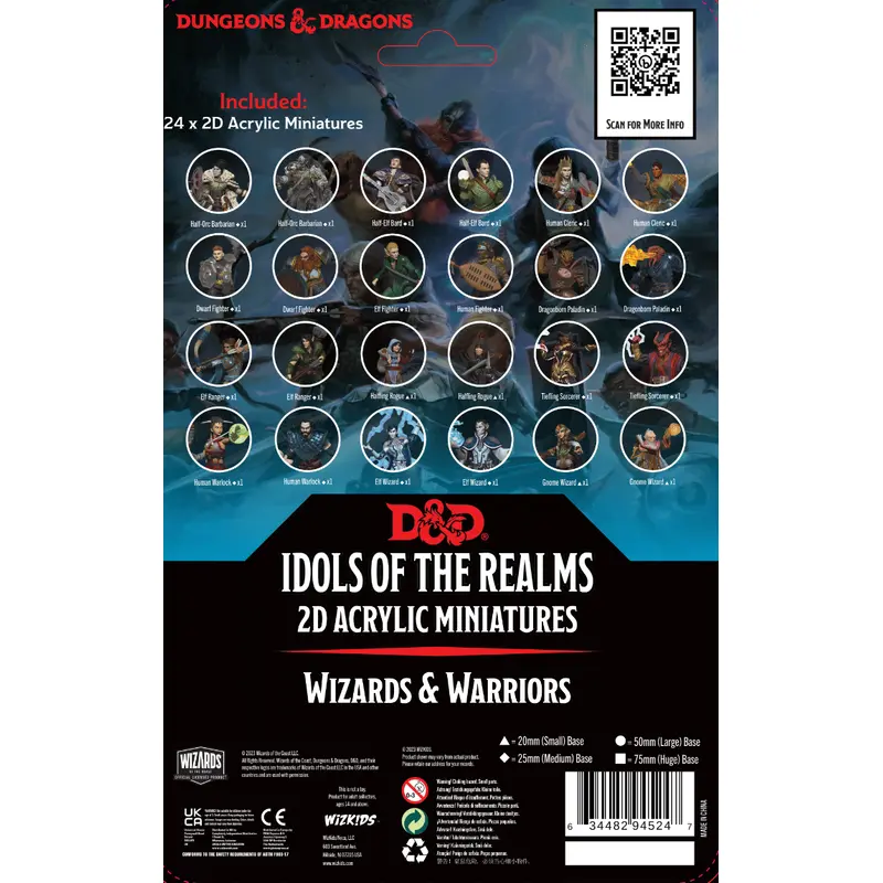 Dungeons and Dragons Idols of the Realms Wizards and Warriors 2D Set