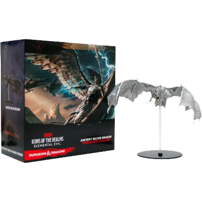 Dungeons and Dragons - Icons Of The Realms Elemental Evil Ancient Silver Dragon Premium Figure