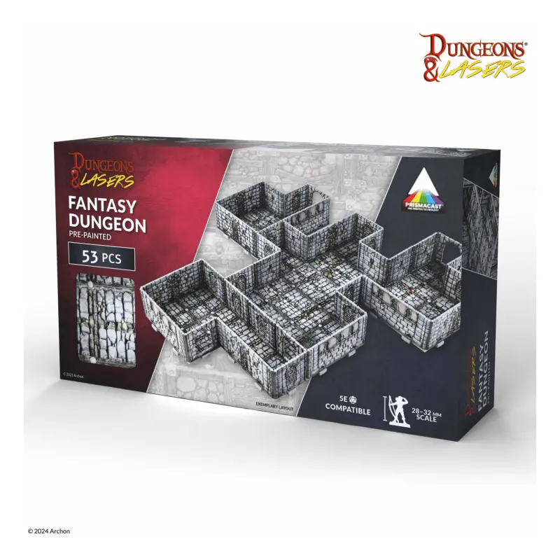 Dungeons & Lasers PrismaCast Pre-Painted Terrain Scale Model- Fantasy Dungeon