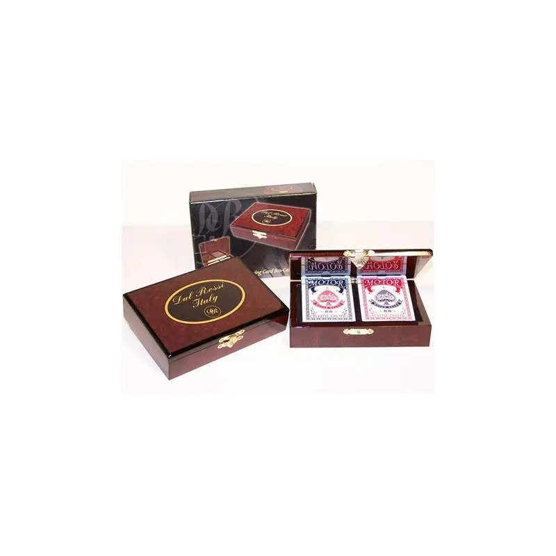 Dal Rossi card box wood with 2 packs of Playing cards one Card BOX only