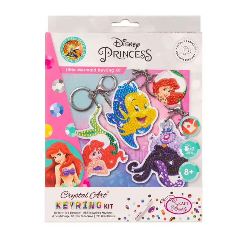 Crystal Art - Little Mermaid Keyring Set