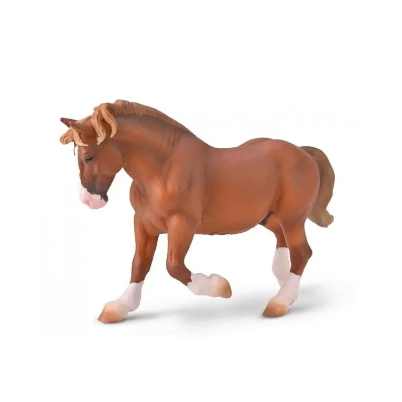 Collecta Breton Draft Horse Stallion Chestnut - XL