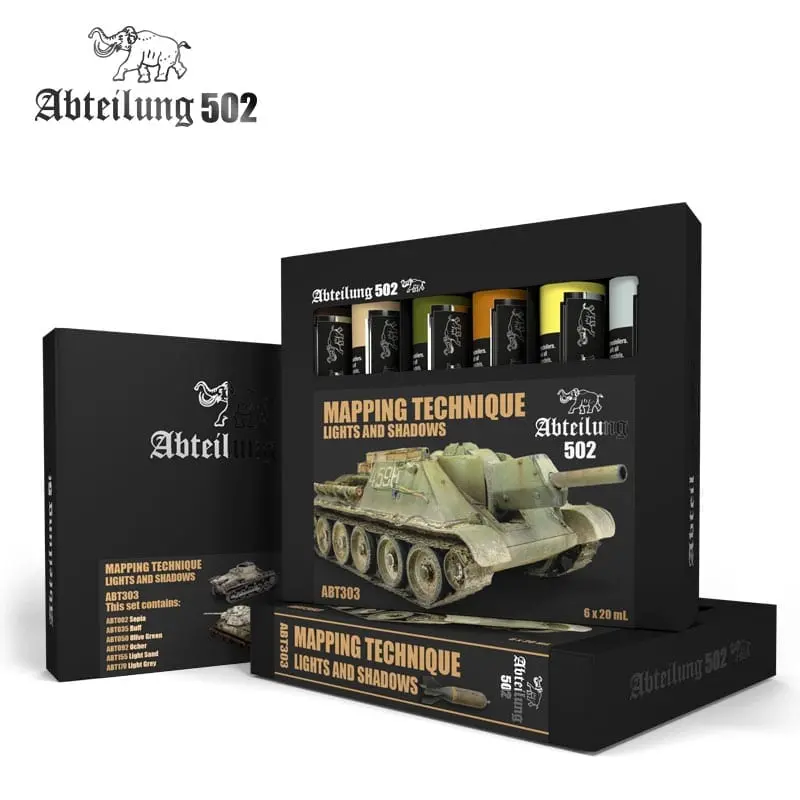 Abteilung 502 Oil Paint Mapping Technique Lights and Shadows Colours Set of 6 x 20ml