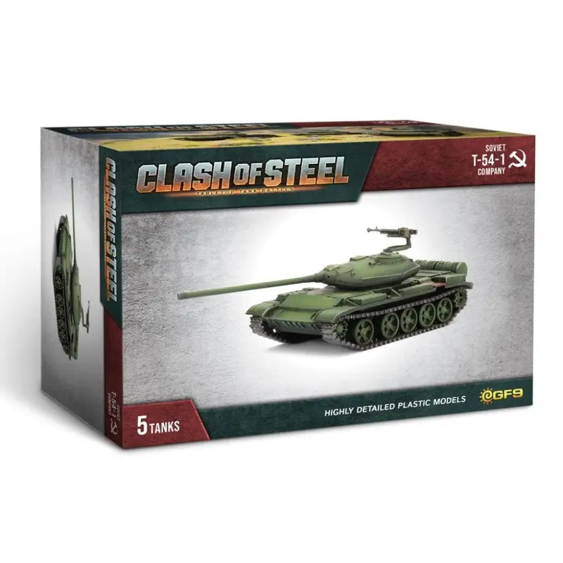 Clash of Steel Tabletop Tank Battles Soviet T-44/T-54-1 Tank Company Plastic Tank Models 5-Piece Set