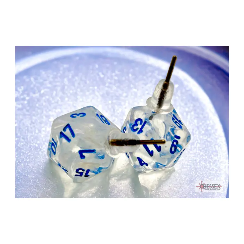 Chessex CHX 54511 Stud Earrings Borealis Icicle Mini-Poly d20 Pair (Preorder)