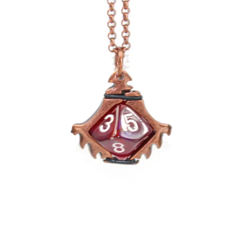 Chessex - Pendant d10 Serrated Blade w/ Old Copper Finish - CHX53009 - Preorder