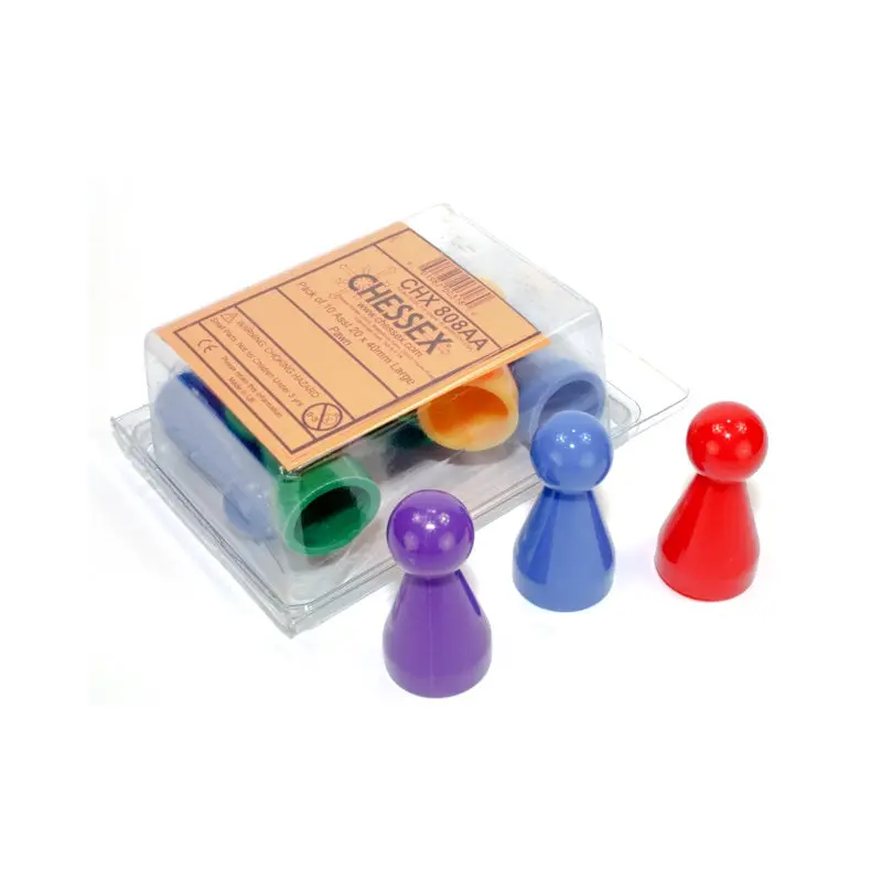 Chessex - Pack of 10 Asst 20 x 40mm Large Pawn