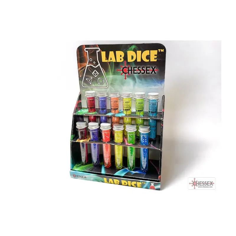 Chessex - Lab Dice 7 Polyhedral Dice Set Sampler 18-Piece Set