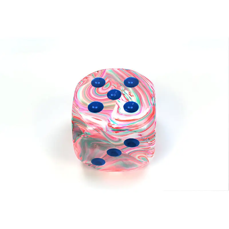 Chessex - Festive Pop Art 50mm d6 Dice with Blue Pips