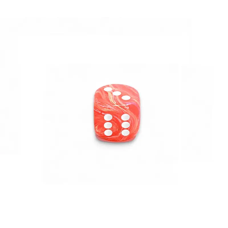 Chessex - Festive 30mm d6 Dice with Pips - Dahlia/White Luminary