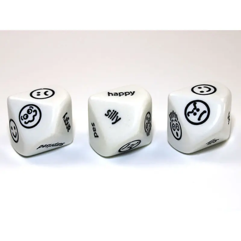 Chessex - Faces/Words d10 Dice - White/Black