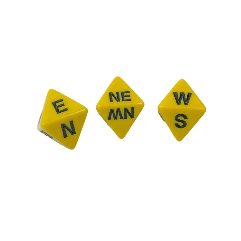 Chessex - Compass d8 Dice - Yellow/Black