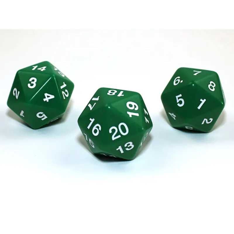 Chessex - Countdown 30mm d20 Dice - Green/White