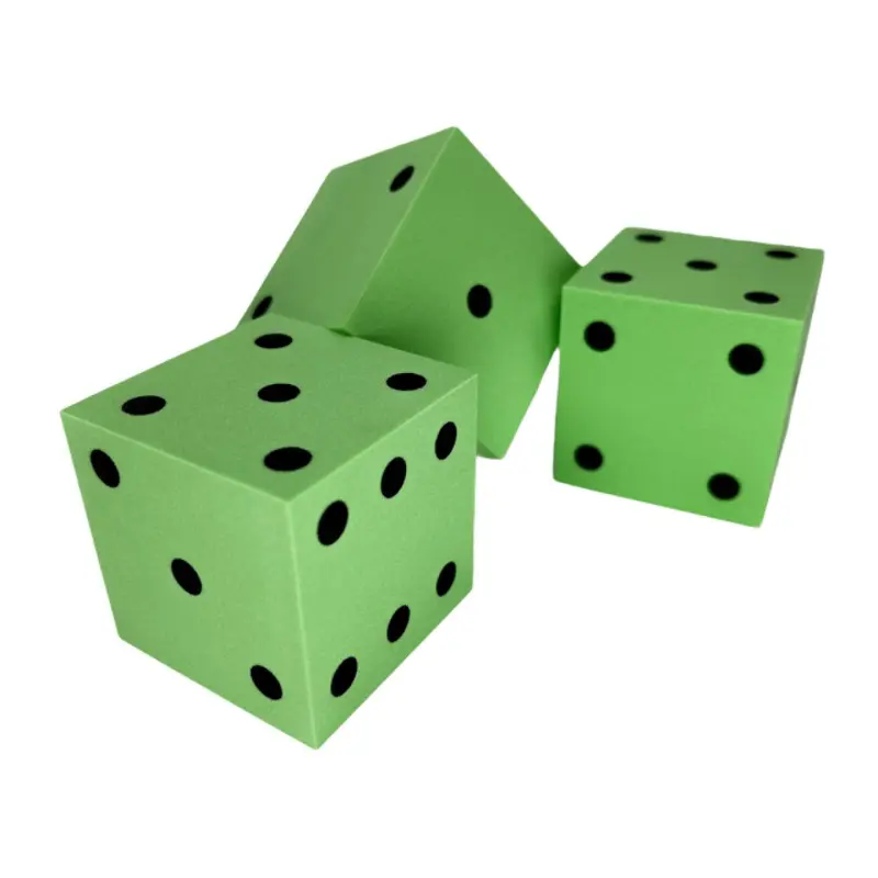 Chessex - CHX KOP10940 50mm Foam Square Cornered w/Pips Die Green/black