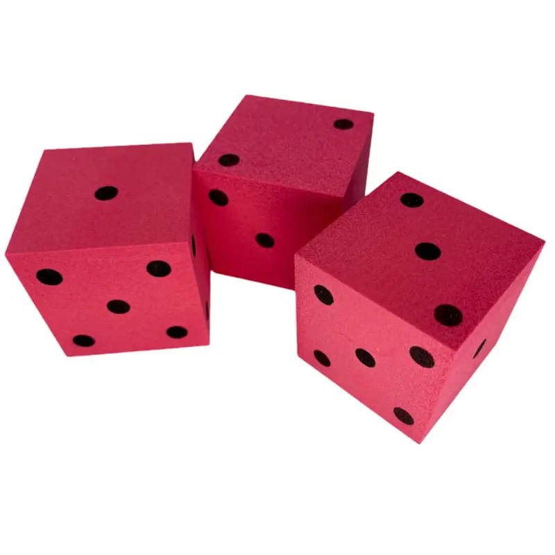 Chessex - CHX KOP10943 50mm Foam Square Cornered w/Pips Die Red/black