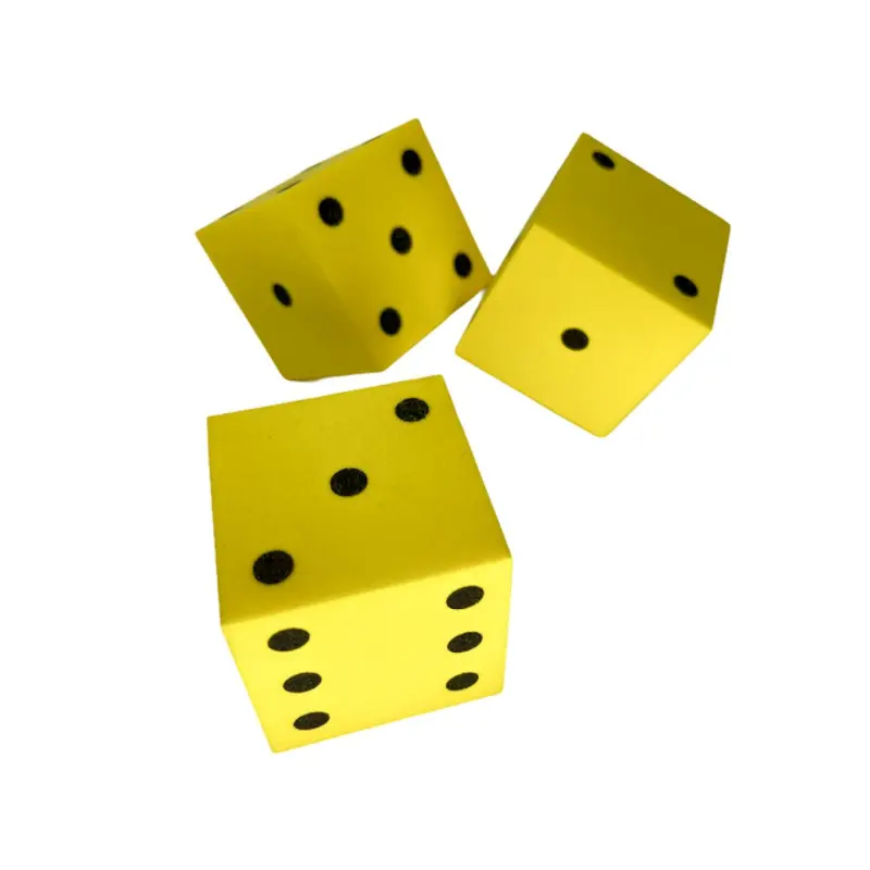 Chessex - CHX KOP10945 50mm Foam Square Cornered w/Pips Die Yellow/black