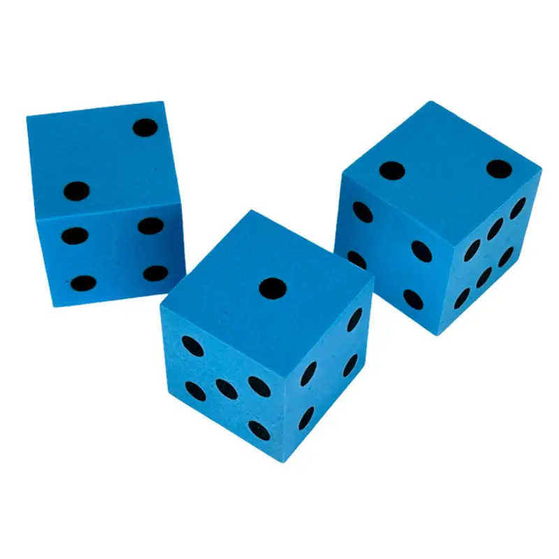 Chessex - CHX KOP10929 25mm Foam Square Cornered w/Pips Blue/black