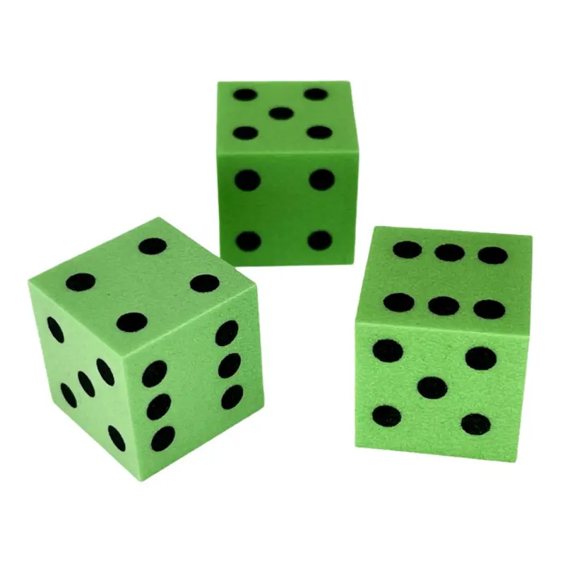 Chessex - CHX KOP10930 25mm Foam Square Cornered w/Pips Green/black